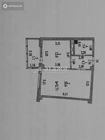 41.3 м², 1-комнатная квартира, этаж 5 из 12, 41 м², изображение - 4
