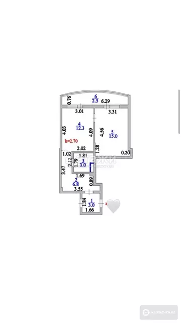 41.1 м², 1-комнатная квартира, этаж 12 из 21, 41 м², изображение - 6