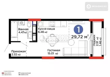 30 м², 1-комнатная квартира, этаж 3 из 16, 30 м², изображение - 8