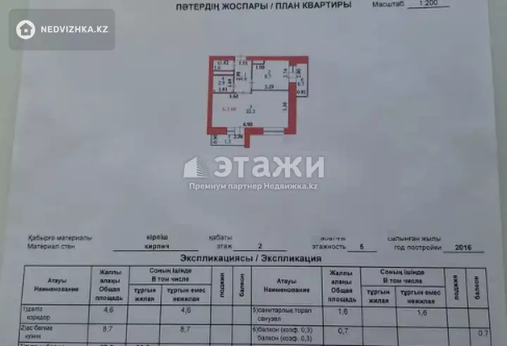 42 м², 1-комнатная квартира, этаж 2 из 9, 42 м², изображение - 1