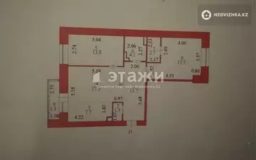 77.7 м², 3-комнатная квартира, этаж 12 из 12, 78 м², изображение - 4