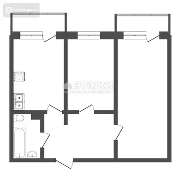 60 м², 2-комнатная квартира, этаж 9 из 14, 60 м², изображение - 7