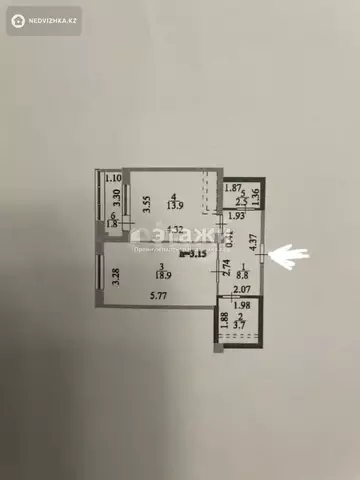 49.6 м², 1-комнатная квартира, этаж 11 из 11, 50 м², изображение - 10