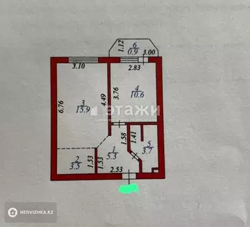 40 м², 2-комнатная квартира, этаж 5 из 13, 40 м², изображение - 5