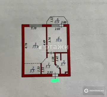 40 м², 2-комнатная квартира, этаж 5 из 13, 40 м², изображение - 12