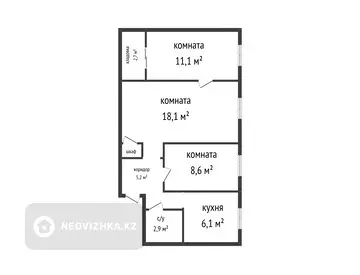 65 м², 3-комнатная квартира, этаж 1 из 5, 65 м², изображение - 23