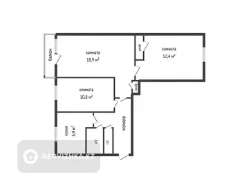 60 м², 3-комнатная квартира, этаж 2 из 5, 60 м², изображение - 7
