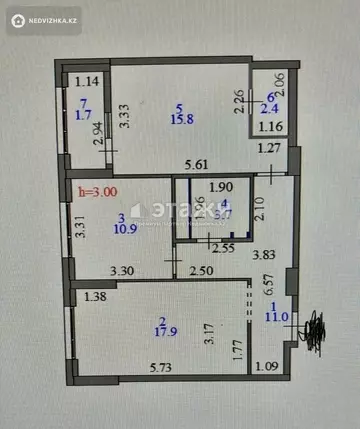 64 м², 2-комнатная квартира, этаж 16 из 18, 64 м², изображение - 21