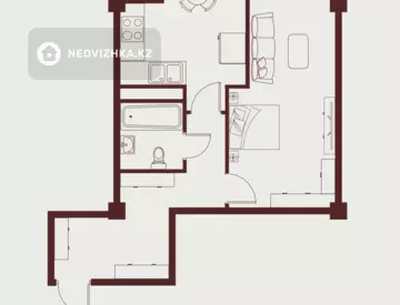 49 м², 1-комнатная квартира, этаж 3 из 7, 49 м², изображение - 7