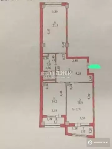 79 м², 2-комнатная квартира, этаж 13 из 13, 79 м², изображение - 28