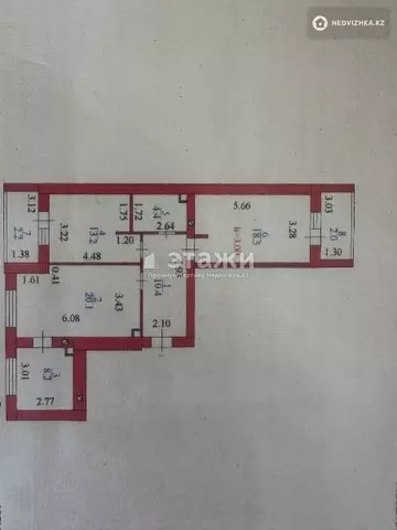 3-комнатная квартира, этаж 12 из 12, 80 м²