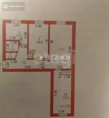 57 м², 3-комнатная квартира, этаж 1 из 5, 57 м², изображение - 16