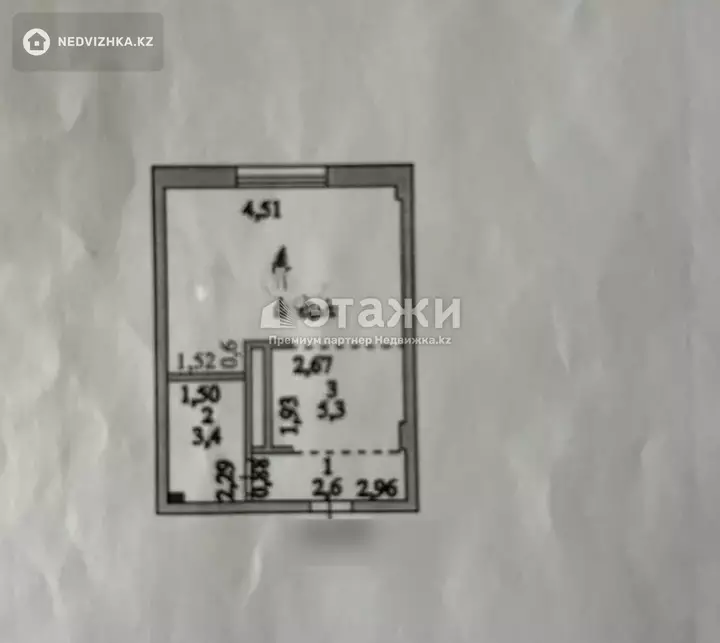 26.2 м², 1-комнатная квартира, этаж 5 из 9, 26 м², изображение - 1