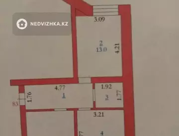 2-комнатная квартира, этаж 3 из 5, 57 м²