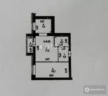 53 м², 2-комнатная квартира, этаж 7 из 15, 53 м², изображение - 32