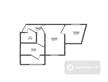 46.5 м², 2-комнатная квартира, этаж 2 из 5, 46 м², изображение - 8