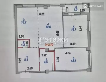 3-комнатная квартира, этаж 2 из 24, 77 м²