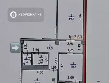 62.3 м², 2-комнатная квартира, этаж 7 из 9, 62 м², изображение - 13