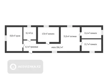 106.5 м², 4-комнатный дом, 6 соток, 106 м², изображение - 18