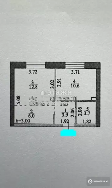 37 м², 1-комнатная квартира, этаж 10 из 15, 37 м², изображение - 4