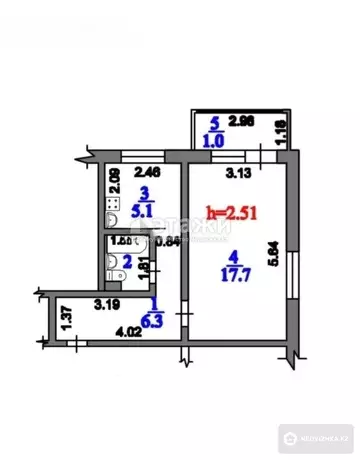 33 м², 1-комнатная квартира, этаж 2 из 4, 33 м², изображение - 4
