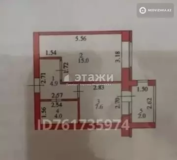 34 м², 1-комнатная квартира, этаж 5 из 5, 34 м², изображение - 14