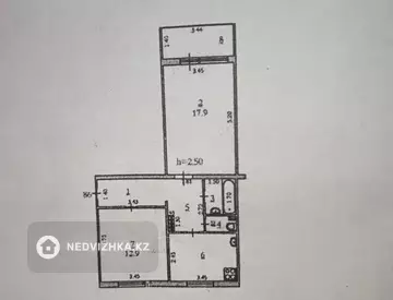 54.7 м², 2-комнатная квартира, этаж 4 из 5, 55 м², изображение - 9
