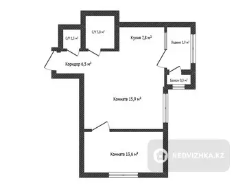 54 м², 2-комнатная квартира, этаж 6 из 12, 54 м², изображение - 10