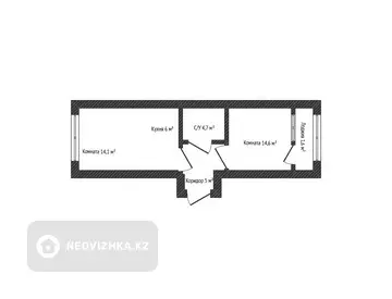45 м², 2-комнатная квартира, этаж 8 из 16, 45 м², изображение - 13