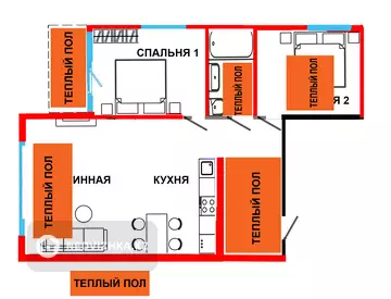 3-комнатная квартира, этаж 13 из 14, 50 м²