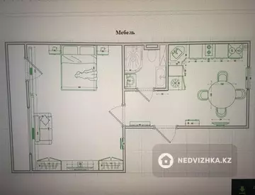 43 м², 1-комнатная квартира, этаж 4 из 4, 43 м², изображение - 17
