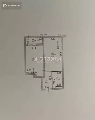 1-комнатная квартира, этаж 5 из 24, 46 м²