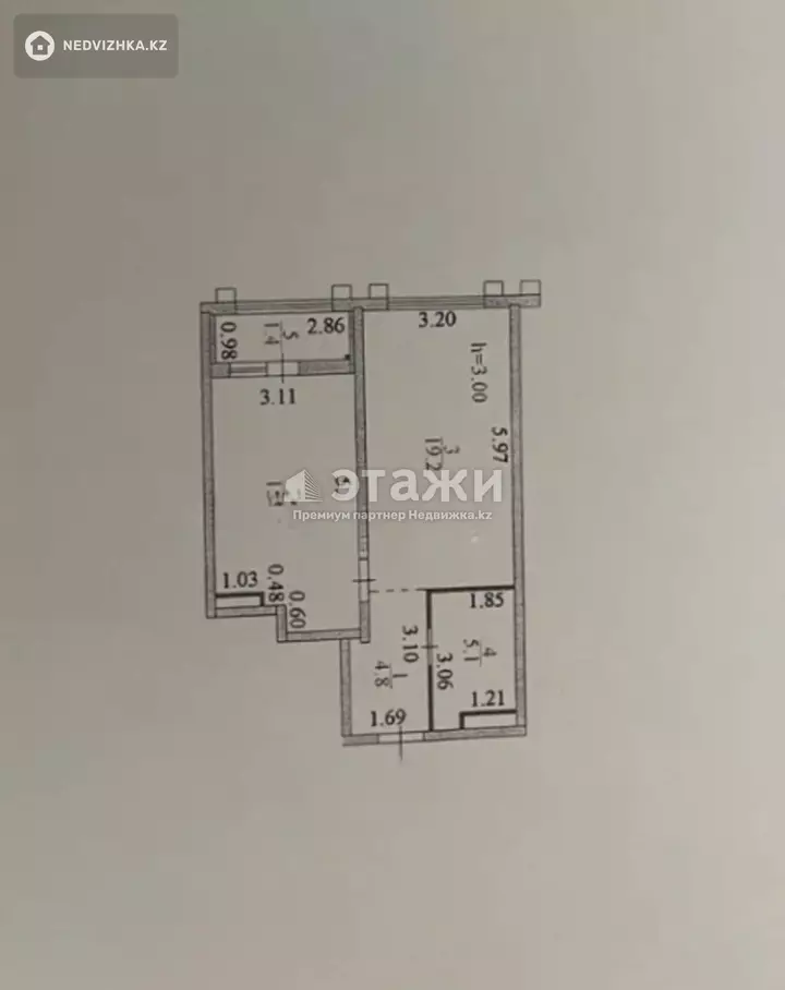 46.2 м², 1-комнатная квартира, этаж 5 из 24, 46 м², изображение - 1