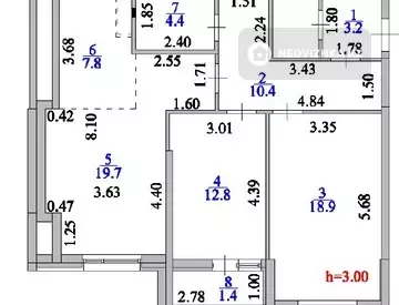77 м², 3-комнатная квартира, этаж 8 из 12, 77 м², изображение - 4