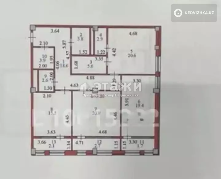 120.5 м², 3-комнатная квартира, этаж 4 из 7, 120 м², изображение - 1