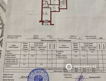 62 м², 2-комнатная квартира, этаж 1 из 6, 62 м², изображение - 6