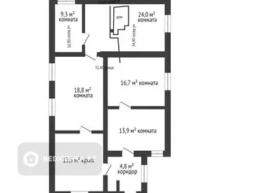 96.2 м², 3-комнатный дом, 96 м², изображение - 10