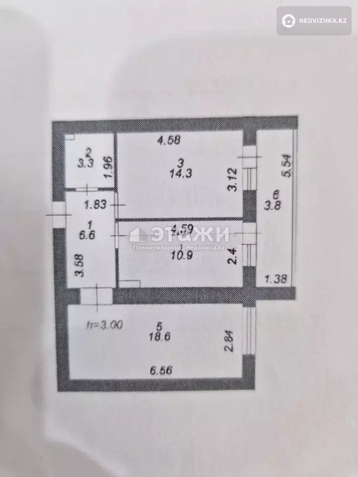 62 м², 2-комнатная квартира, этаж 7 из 12, 62 м², изображение - 1