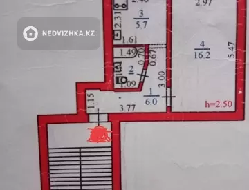 1-комнатная квартира, этаж 2 из 4, 31 м²