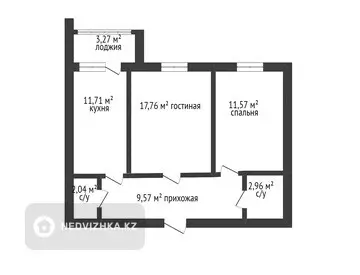 58 м², 2-комнатная квартира, этаж 8 из 10, 58 м², изображение - 15