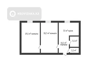 56 м², 2-комнатная квартира, этаж 3 из 3, 56 м², изображение - 8