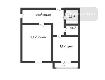 23 м², 1-комнатная квартира, этаж 2 из 5, 23 м², изображение - 4