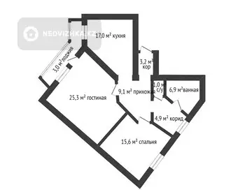 86 м², 2-комнатная квартира, этаж 6 из 6, 86 м², изображение - 9