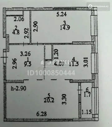 62.6 м², 2-комнатная квартира, этаж 10 из 18, 63 м², изображение - 8
