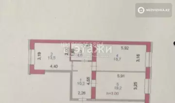 2-комнатная квартира, этаж 1 из 10, 66 м²