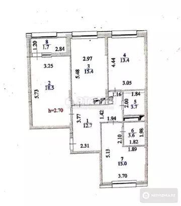 84 м², 3-комнатная квартира, этаж 6 из 9, 84 м², изображение - 7