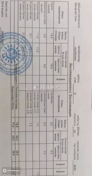 77.4 м², 3-комнатная квартира, этаж 8 из 23, 77 м², изображение - 10