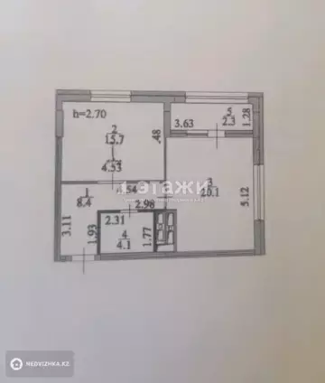 1-комнатная квартира, этаж 6 из 21, 51 м²