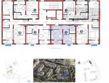 1-комнатная квартира, этаж 2 из 6, 36 м²