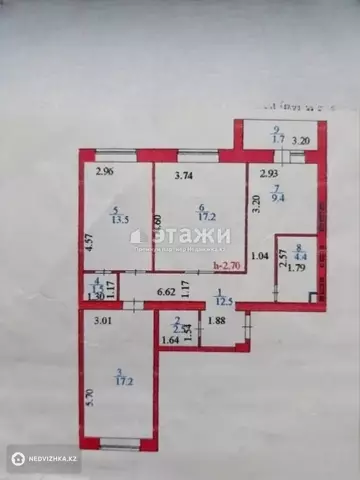 80 м², 3-комнатная квартира, этаж 5 из 9, 80 м², изображение - 4
